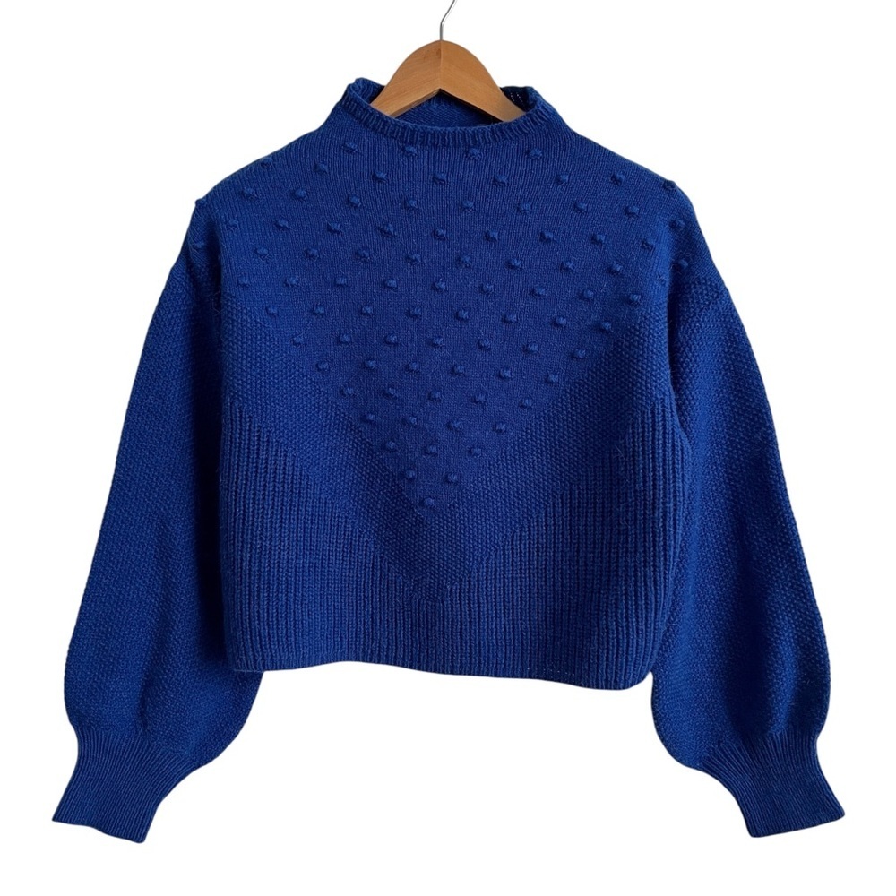 Cynthia Rowley Blue Crew Neck Sweater